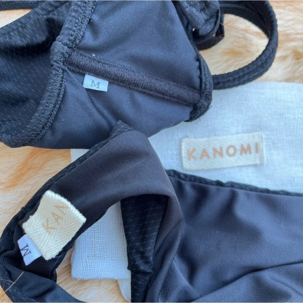 KANOMI Bikini 👙 Tie back bow front Top bottom matching set SzM sexy high waist